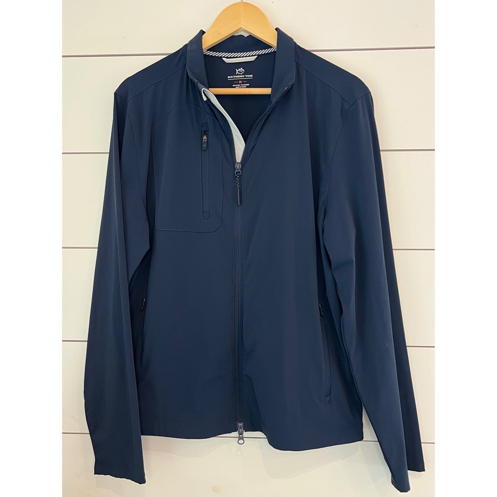 Southern Tide Mens Bowline Navy Performance Jacket Medium preppy quiet luxury